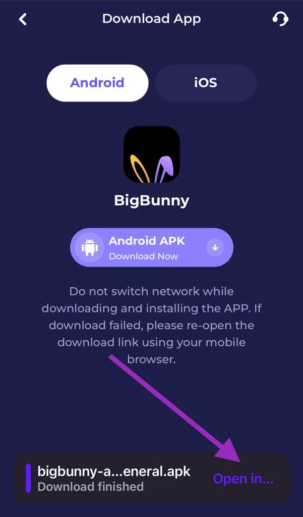 Step 6:  open the downloaded APK file and proceed with the installation.