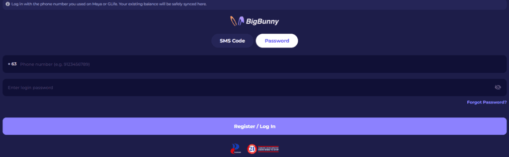 Instructions for logging in via desktop